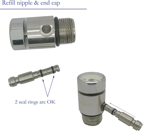 Miniatura 5 de Kit de conversión de alta presión ajustableregulado de 0.42 oz de CO2  bomba a PCP HPA para Crosman 2240 1377 1322 2250 2260 y barril más largo