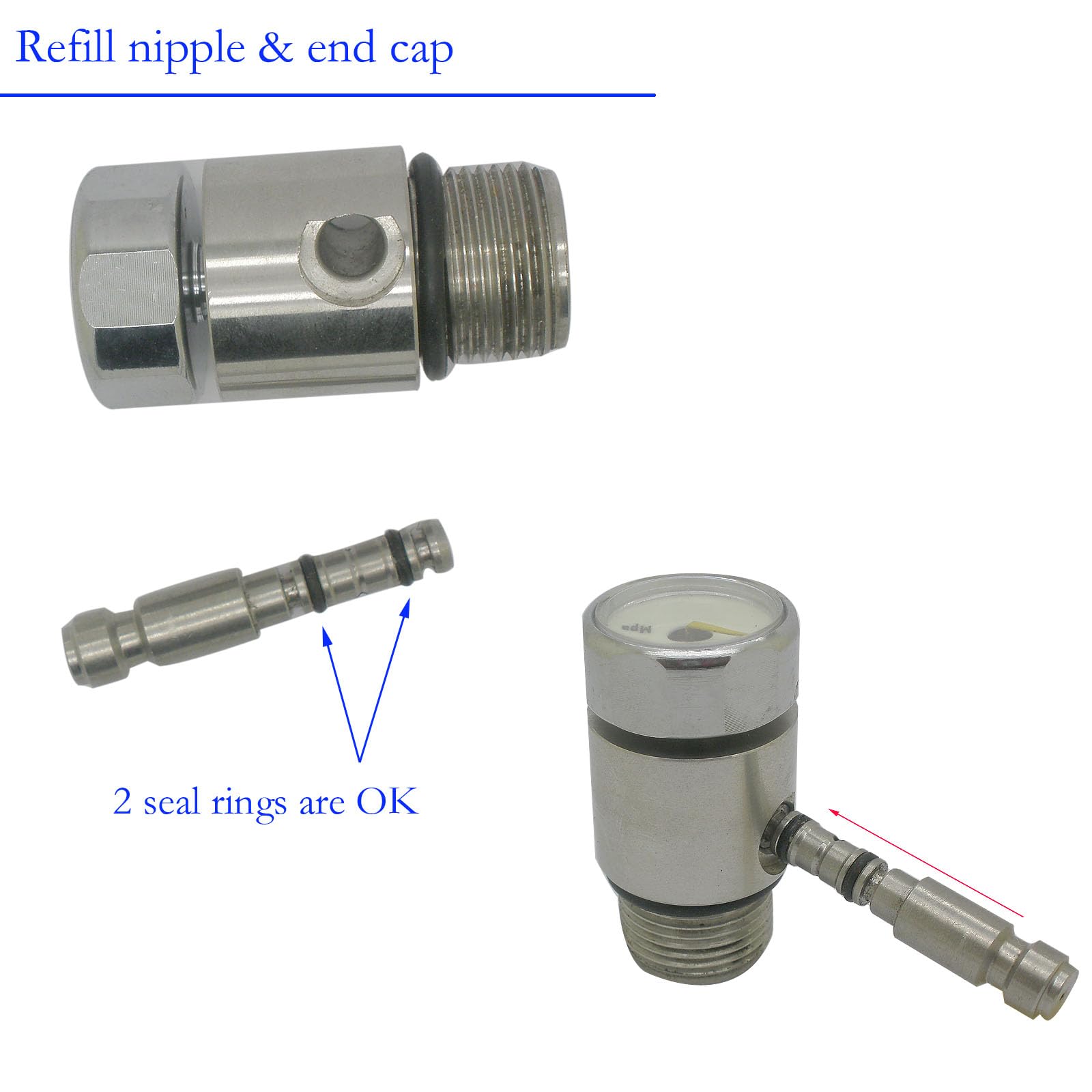 12g CO2 / Pumpe zu PCP einstellbar/geregelter Hochdruck-Umwandlungskit HPA für Crosman 2240 1377 1322 2250 2260 und längere Barrel