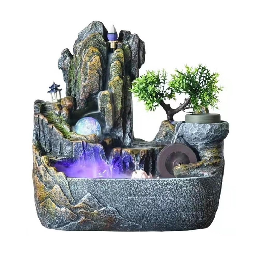 Fontaine de bureau cascade relaxante pour créer un coin zen à la maison