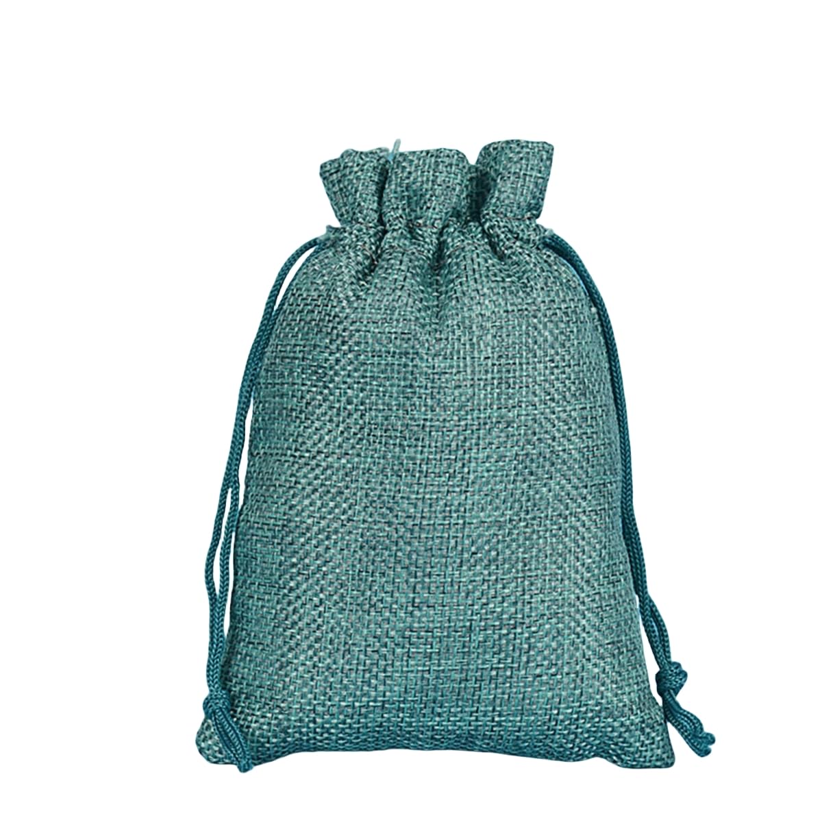 65 Stück Leinen-Säckchen Sack Beutel, Leinenbeutel, Baumwollbeutel, Geschenksäckchen Schmuckbeutel, Adventskalender Verpackung Leinenbeutel für DIY, Halloween, Weihnachten, Ostern (Cyan, 17x23cm)