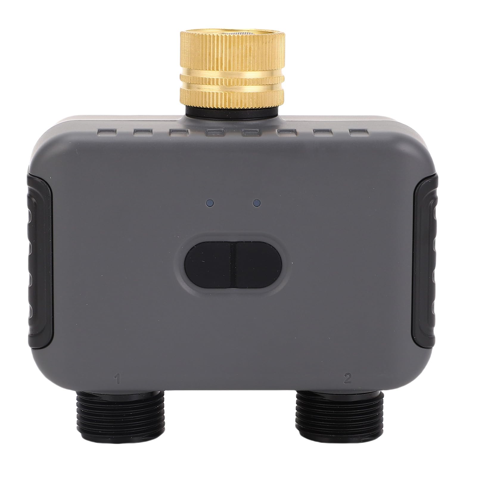 FILFEEL 2-strefowy Timer Zraszacza z Mosiężnym Wlotem G3/4 IP55 Timer Nawadniania do Trawnika Ogrodowego z Podwójnym Wylotem Węża Nawadniania z Opóźnieniem Deszczowym i blokadą