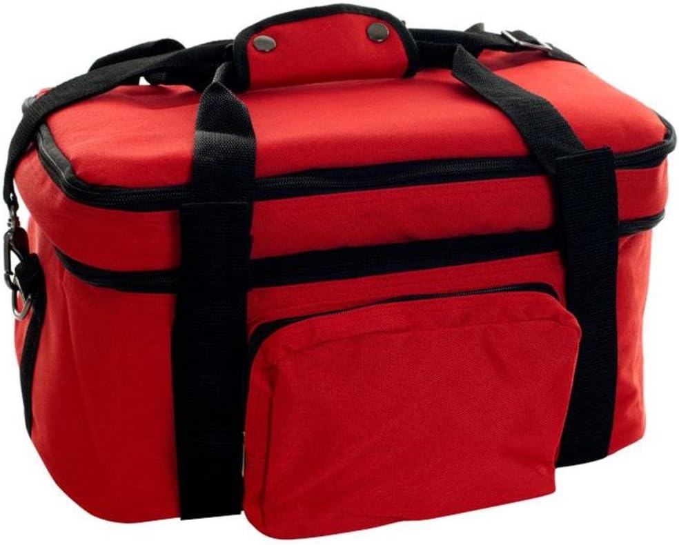 Toppers Collapsible 12 Can Picnic Cooler with Shoulder Strap, Red, Regular