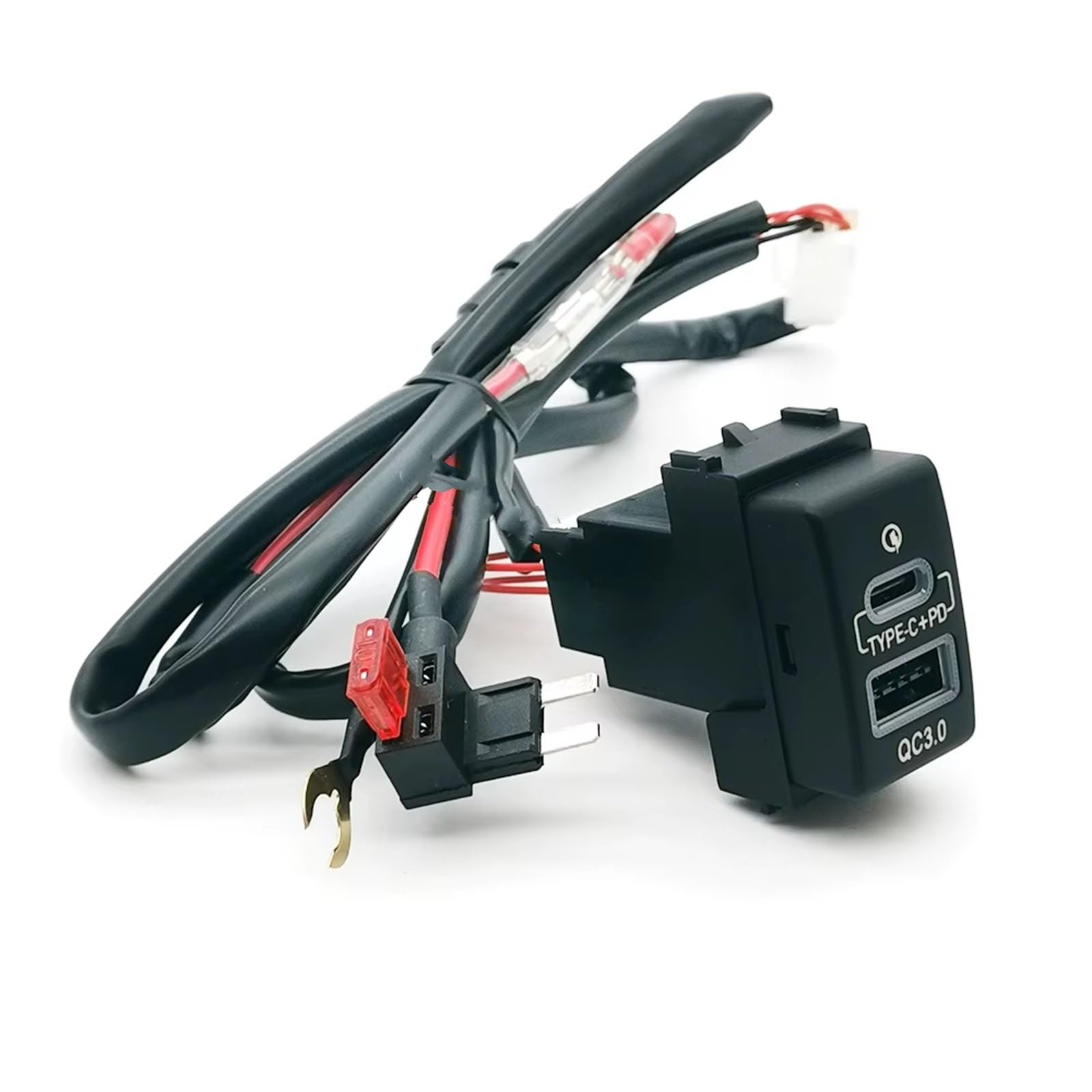 Puerto USB Consola Central Compatible con Nissan para Patrol para Y62 Coche Cargador PD Carga QC3.0 Adaptador Carga Teléfono Botón Salida Puerto USB AUX Repuesto