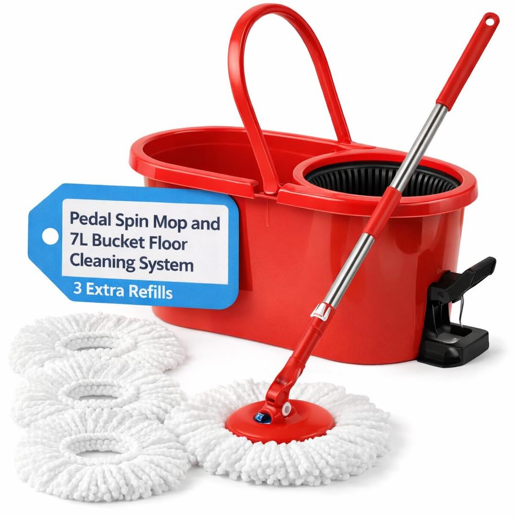 TAKTICK Pedal Spin Mop and Bucket Set