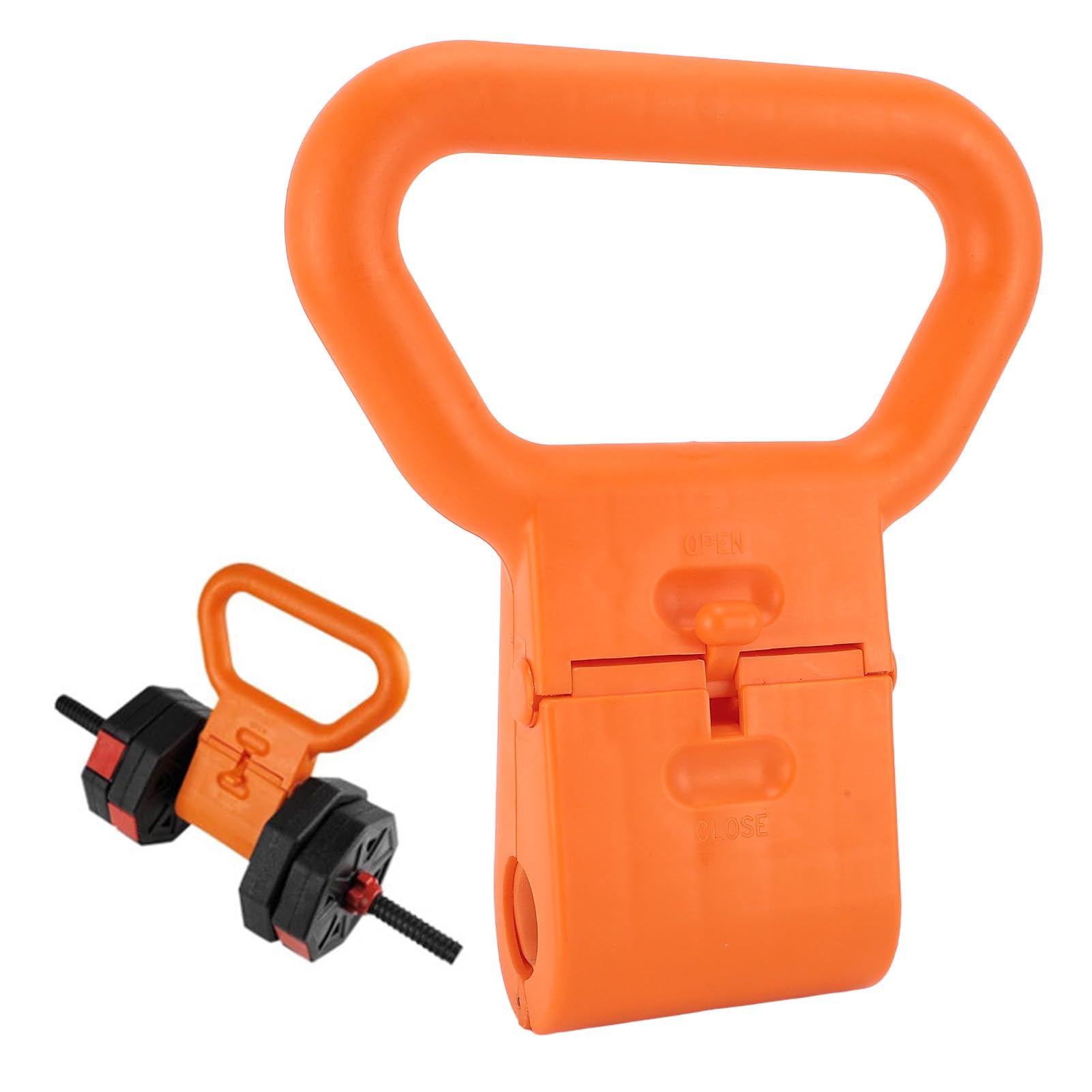 YedaHcy Kettlebell Grip Convert Dumbbells to Kettlebells Portable Handle for Indoor Outdoor Training Orange PP Material