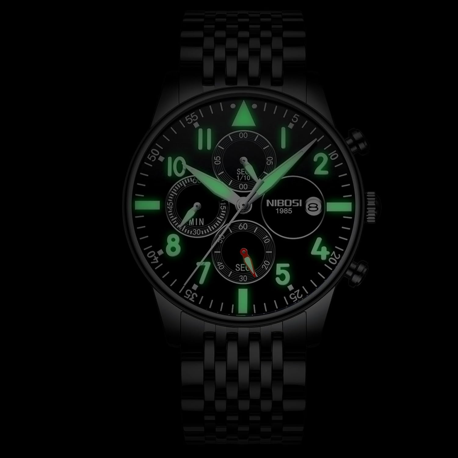 NIBOSI Watches for Men Analog Quartz Chronograph Waterproof Luminous Designer Mens Wrist Watches Business Work Sport Casual Dress Watch Elegant Gifts for Men - Image 4