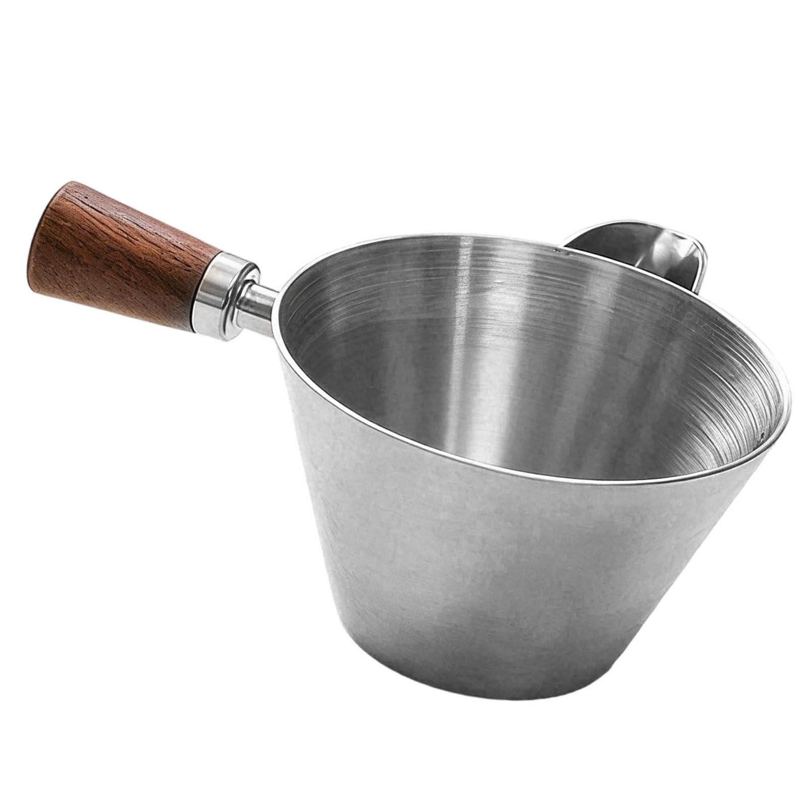 Qusinfc Portable Stainless Steel Espresso Coffee Filter Cup with Ounces Measurement for Perfect Brewing Coffee Removal Measuring Cup