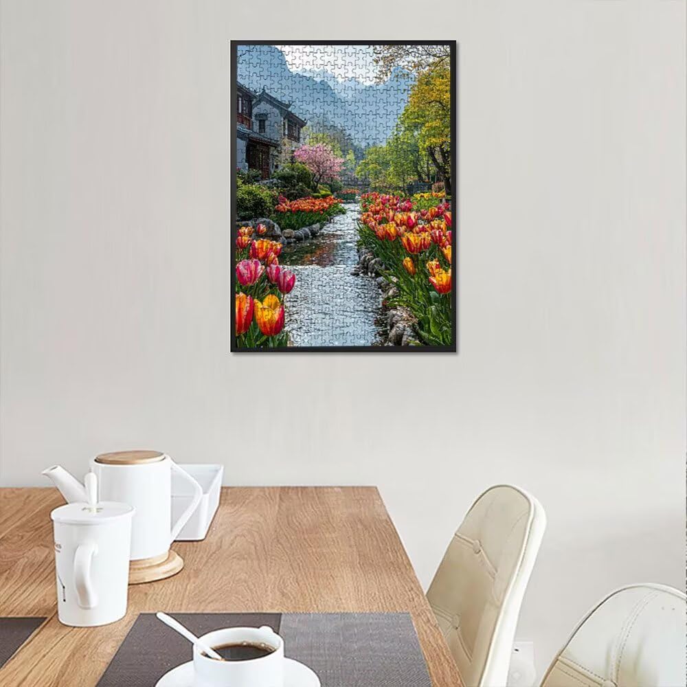Puzzle 6000 sztuk, kwiatowe puzzle ogrodowe dla dorosłych 6000, drewniane puzzle, klasyczne gry edukacyjne, niemożliwe wyzwanie, rodzina gier, kreatywny prezent DX0YL1-413