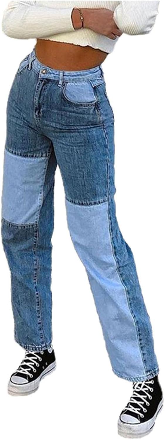 D jeans high waist straight leg Clearance