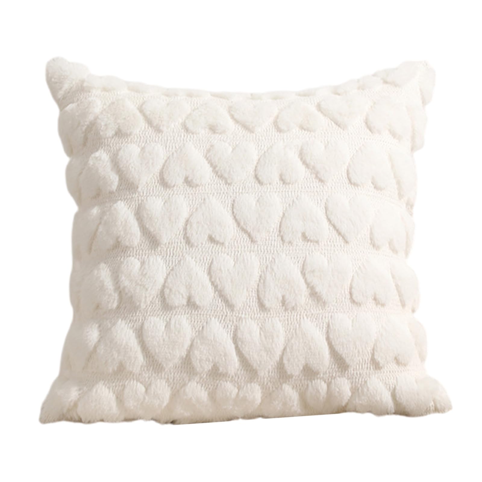 Elnwnnkc Love Heart Pillowcase Comfortable Snow Plushes Throw Pillow Cushions for Sofa and Car Snow Plushes Cushions Covers