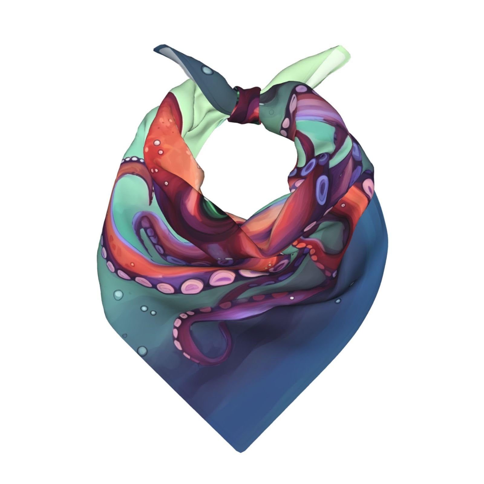 LHBWCVN Cute Octopus Bandanas for Men Women Square Scarfs Cotton Handkerchidf 22x22 in Novelty Headbands, Face Cover