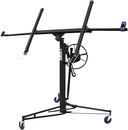 PayLessHere Elevador de paneles de yeso de 11 pies con ruedas giratorias de construcción, elevador de gato de herramientas bloqueable para una fácil