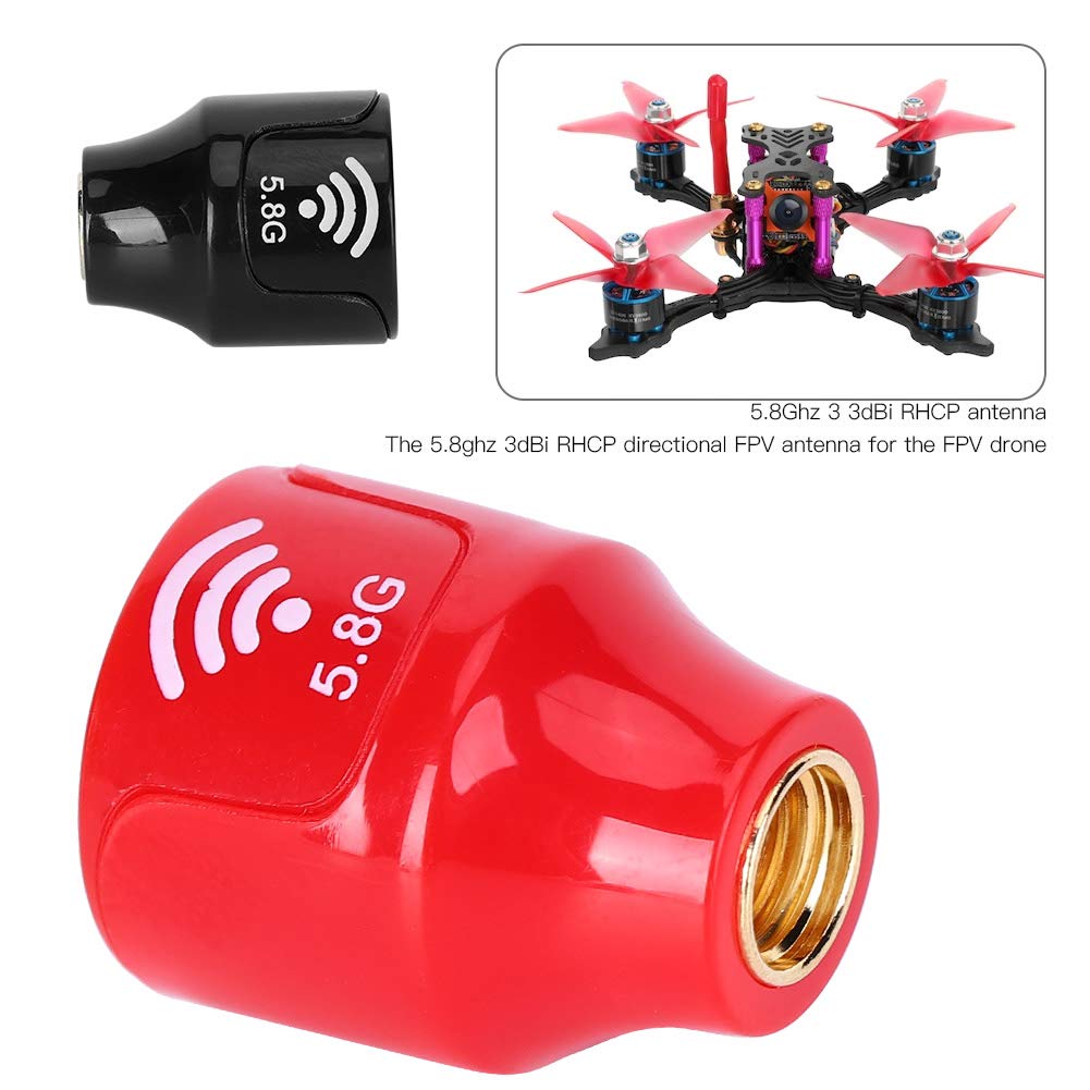 L'antenna Ad Alto Guadagno RHCP da 5,8 GHz 3dBi per Droni da Corsa FPV Migliora La Precisione della Potenza del Segnale(Inner Hole-Rosso