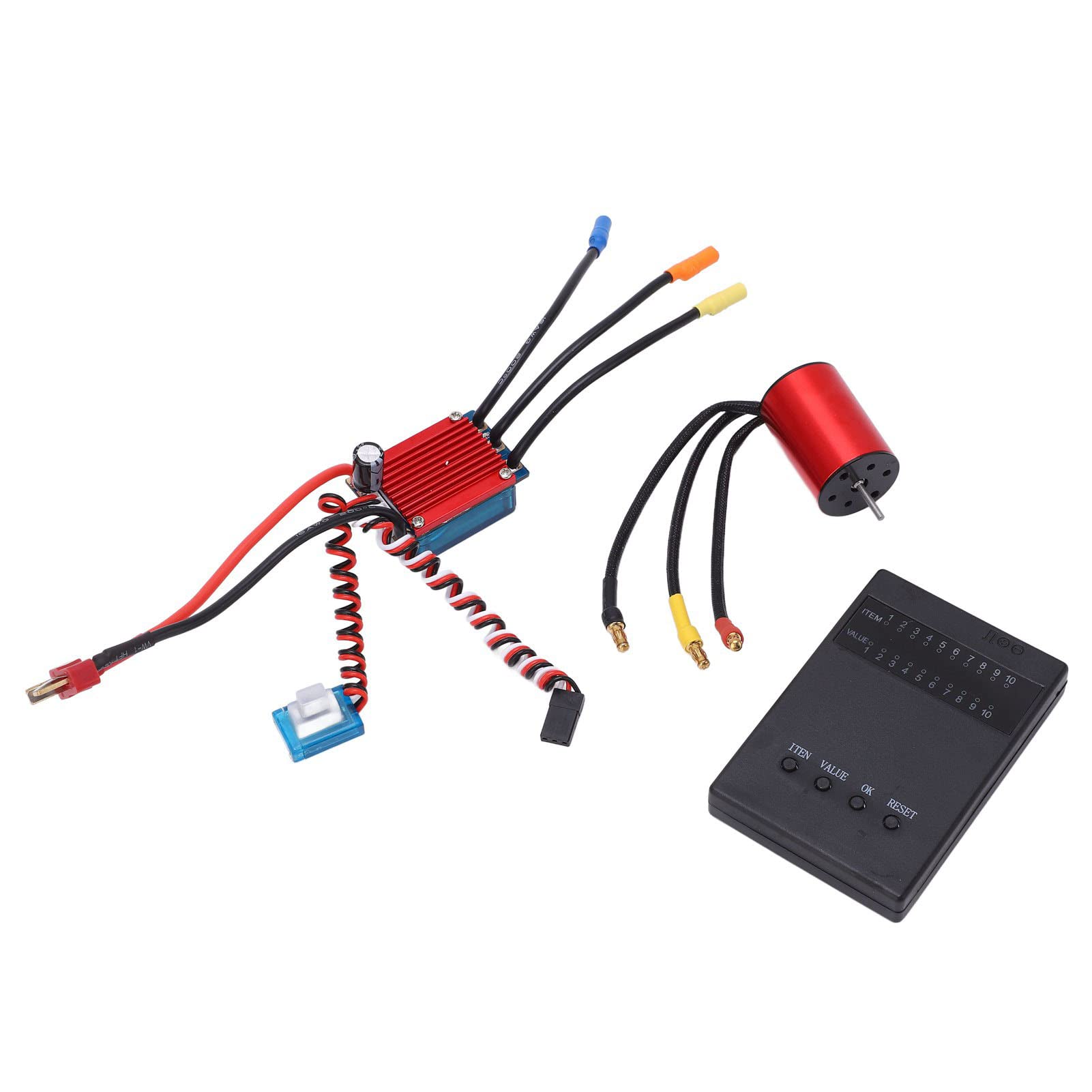 Zestaw bezszczotkowych silników MAMJENNI RC, silnik bezszczotkowy o wysokim skręcie 2435 4500KV, 25A ESC, do akcesoriów samochodowych RC, kompatybilny z pojazdami w skali 1/16