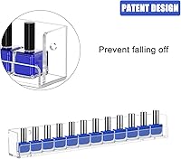 Vista 5 de Paquete de 4 estantes para esmalte de uñas, estante montado en la pared, organizador de esmalte de uñas acrílico transparente, estante de pared