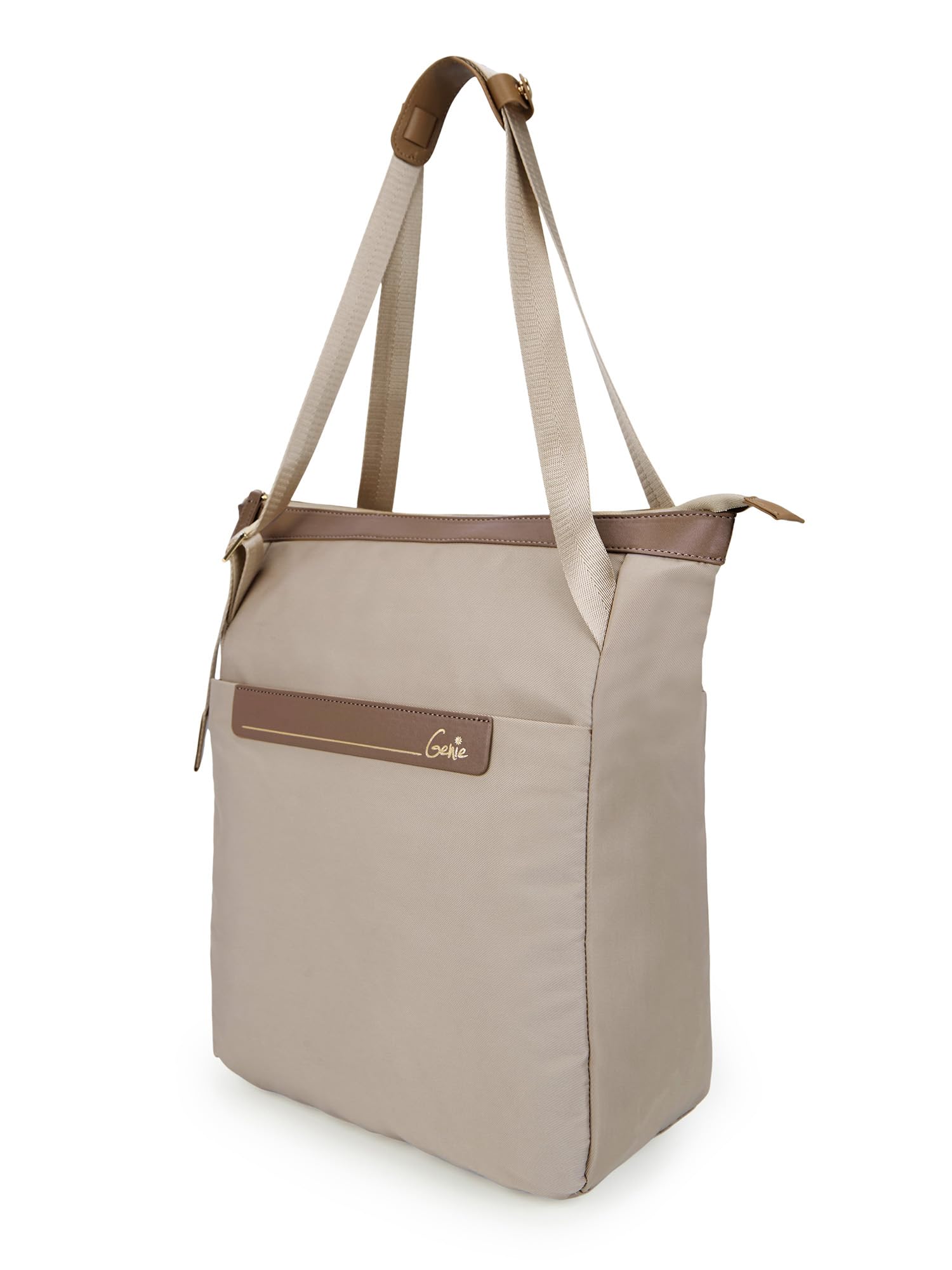Genie Amber Tote Bag For Girls |14 Inch-15 Litres With One Compartment, Laptop Sleeve, Front & Back Pocket And Bottle Holder |Best For Laptop, Makeup, Journal, Cables & College/Work Must-Haves-image-35