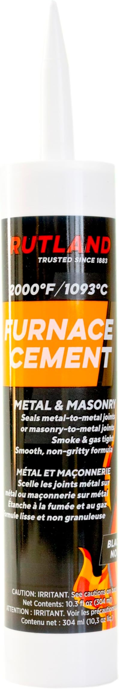 Black, 10.3 fl oz Cartridge Furnace Cement, 10