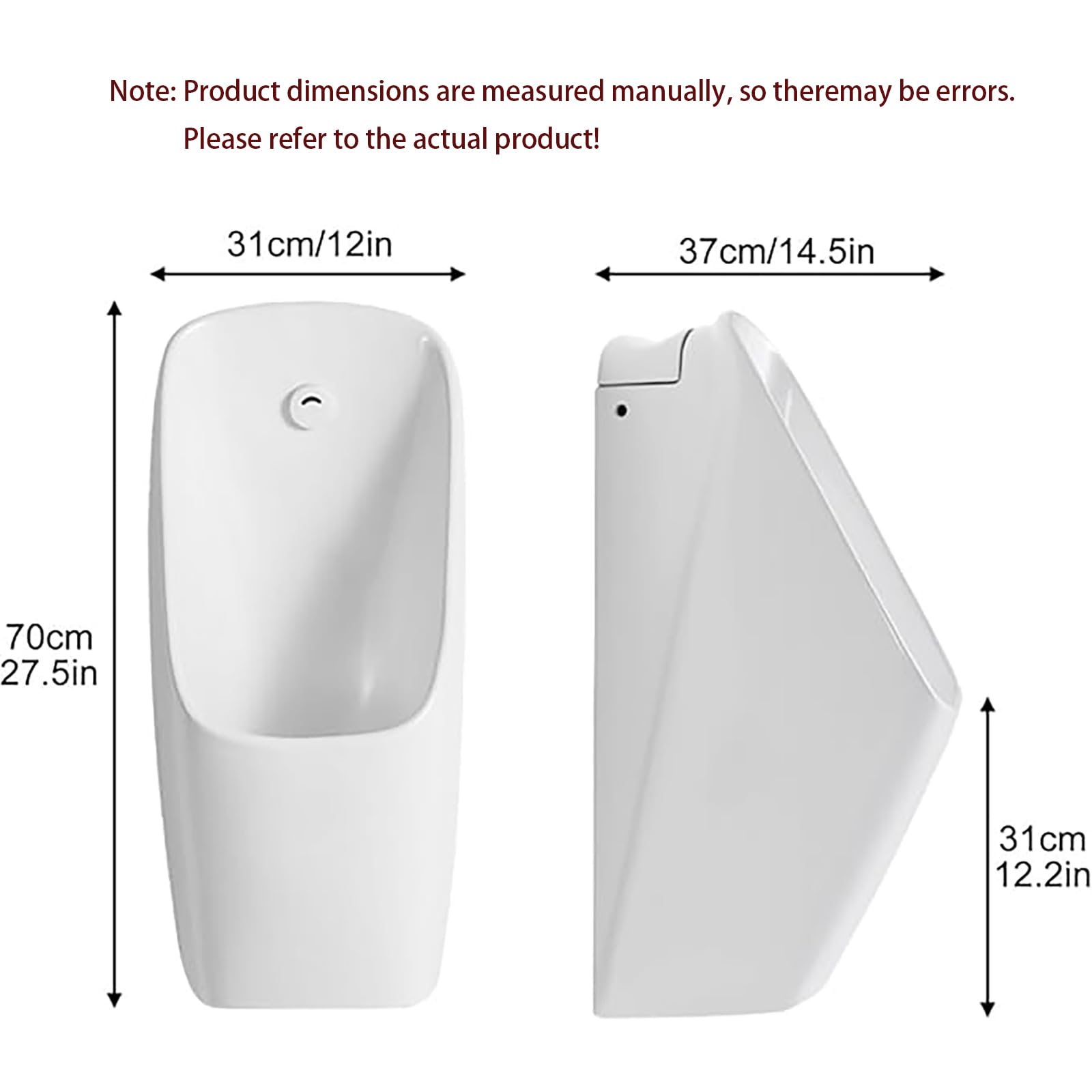 Orinatoio commerciale da parete per uomo, a prova di fuoriuscite, a induzione, per casa, dormitorio, capannone o cortile, design igienico