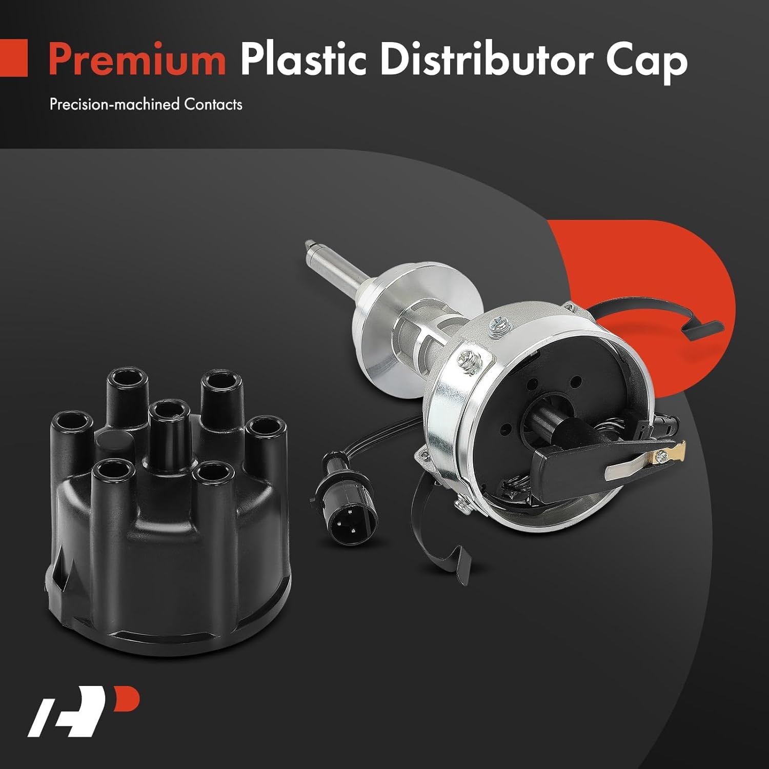 A-Premium Ignition Distributor Compatible with Dodge B150 1988-1991, B250 1988-1991, D100 1988-1989, D150 1988-1991, D250 1988-1991, Dakota 1988-1991, W100 1989, W150 1989-1991, 3.9L