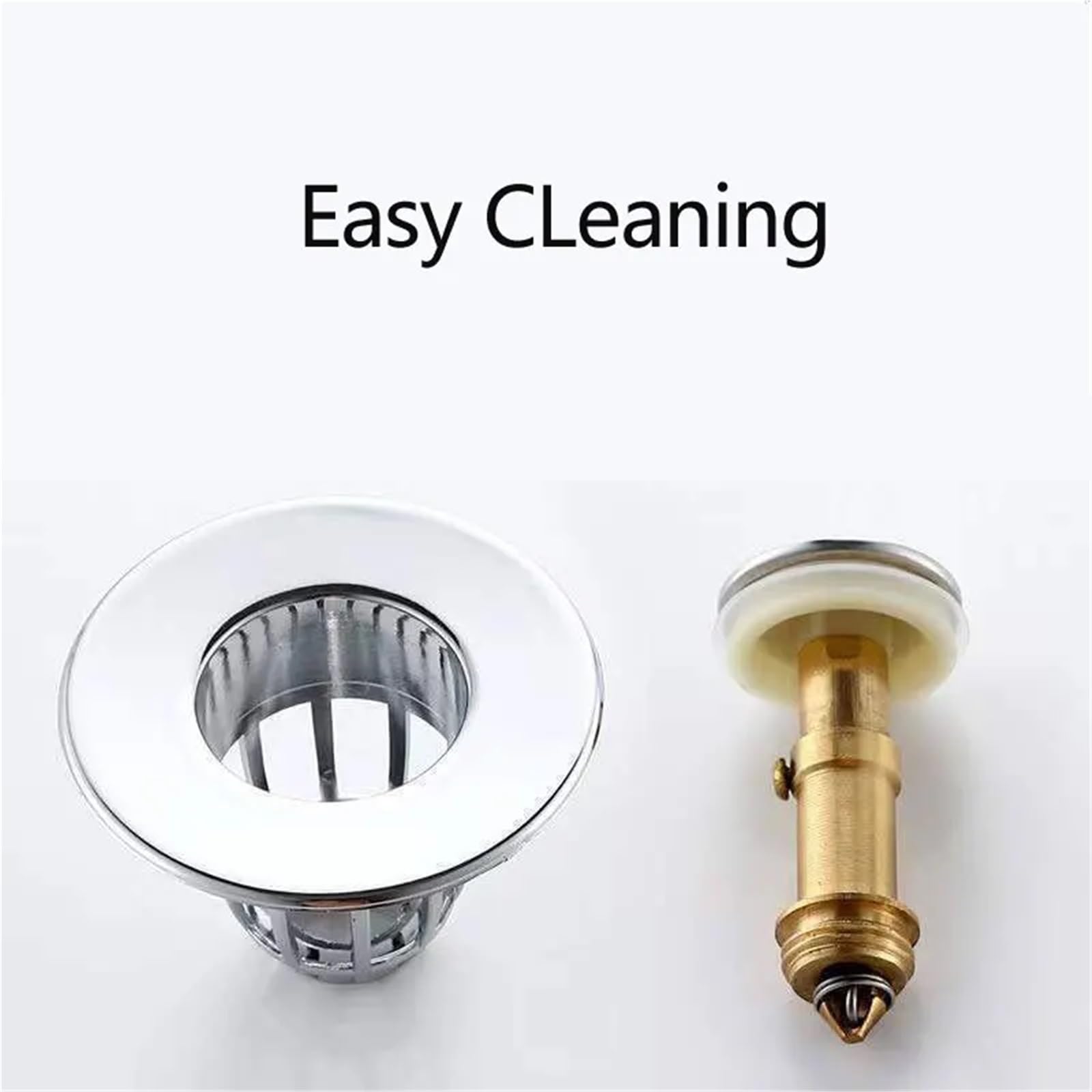 Tapón de desagüe for Lavabo de baño, antiobstrucción, desagüe de Ducha emergente, captador de Ruidos, Filtro for Lavabo de baño para Cocina(3 pcs Silver)