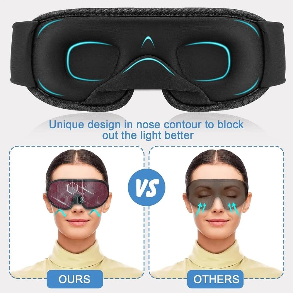INF - Maschera Per Gli Occhi Con Maschera Per Dormire 3d - Luci Bloccanti