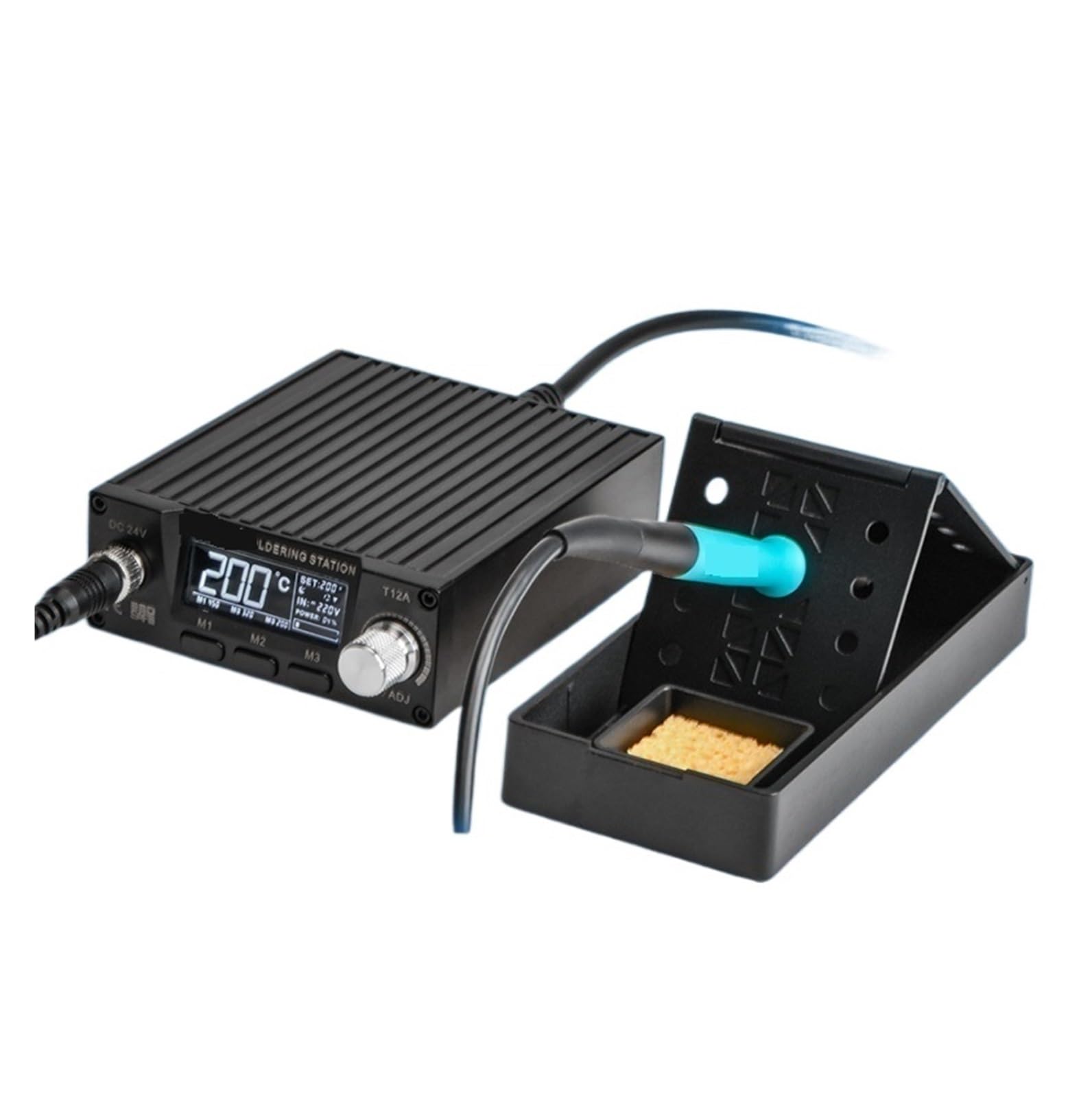 Stazione saldante Stazione Di Saldatura T12 74W Riscaldamento Rapido Display Digitale LCD Temperatura Del Saldatore Elettrico Regolabile Con Punta Sicurezza con grande valore