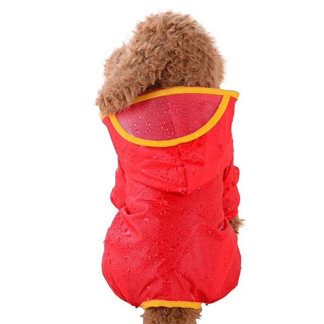 PETCUTE Chubasquero para Perros con Capucha Transparente,Ultra-Light Transpirable Impermeable 100% Chaqueta…
