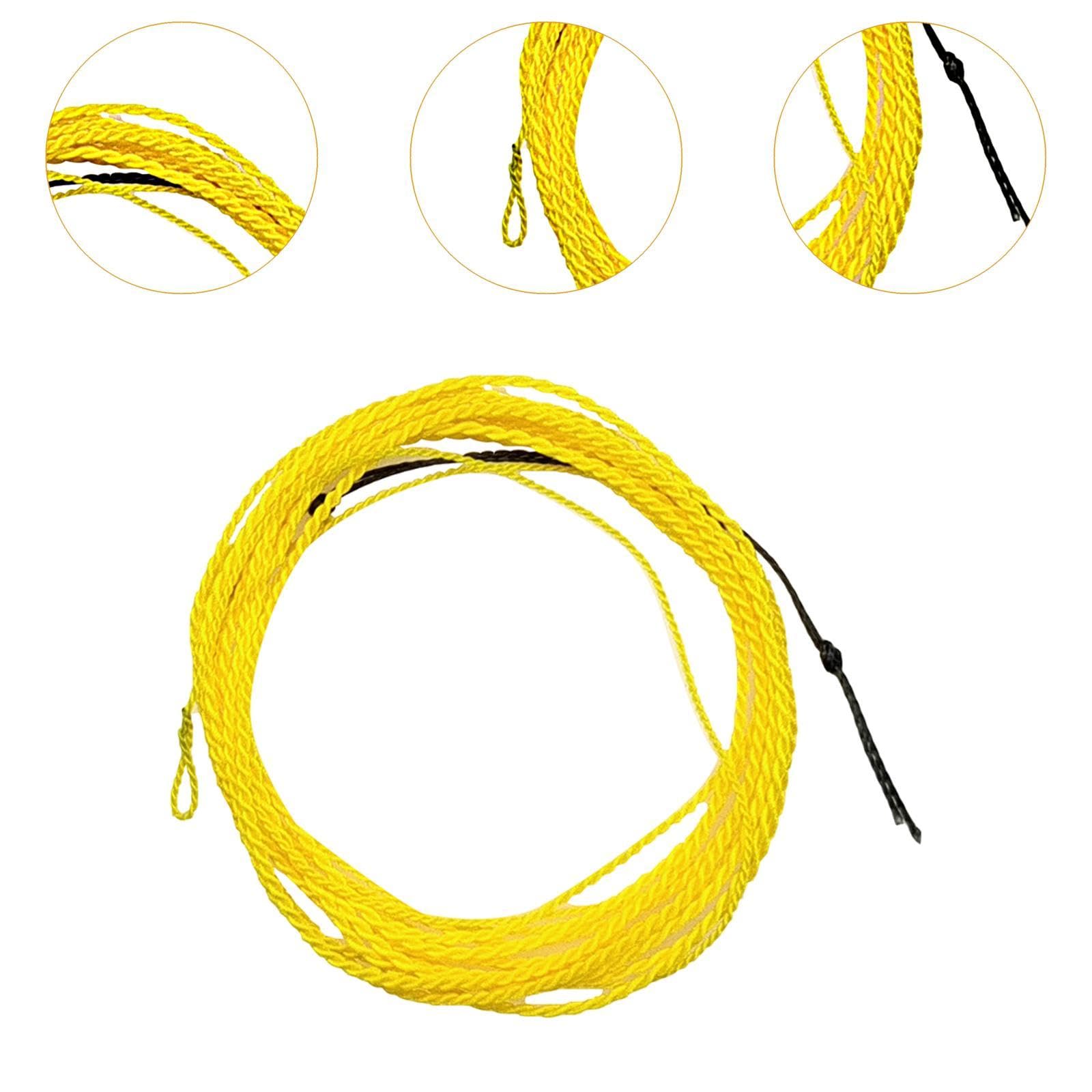 kowaku Tenkara Fly Line Sinking 9 ft PE Braided for Freshwater Fishing, Yellow