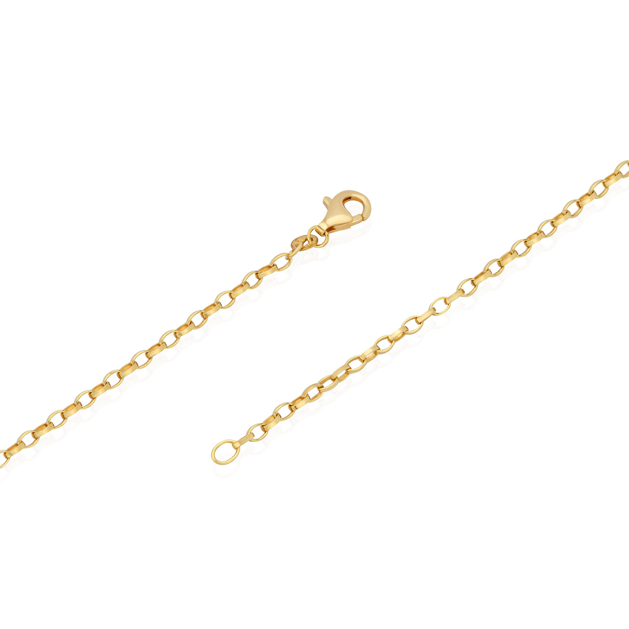 NKlaus Erbsketten oval in 925 Silber Gelbgold vergoldet, 42cm, 45cm, 50cm, 2,1mm Breite – Stilvolle Vielfalt für Ihren Look