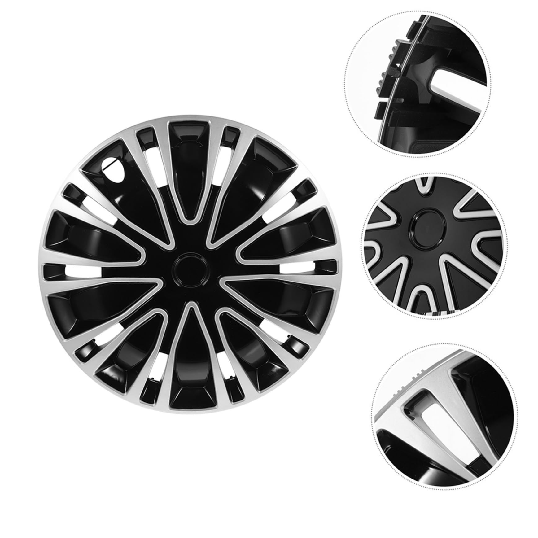 Tapacubos Decorativos de Rueda 13 Pulgadas Resistentes de PP Instalación Rápida para Coches y Protección contra Agua y Suciedad