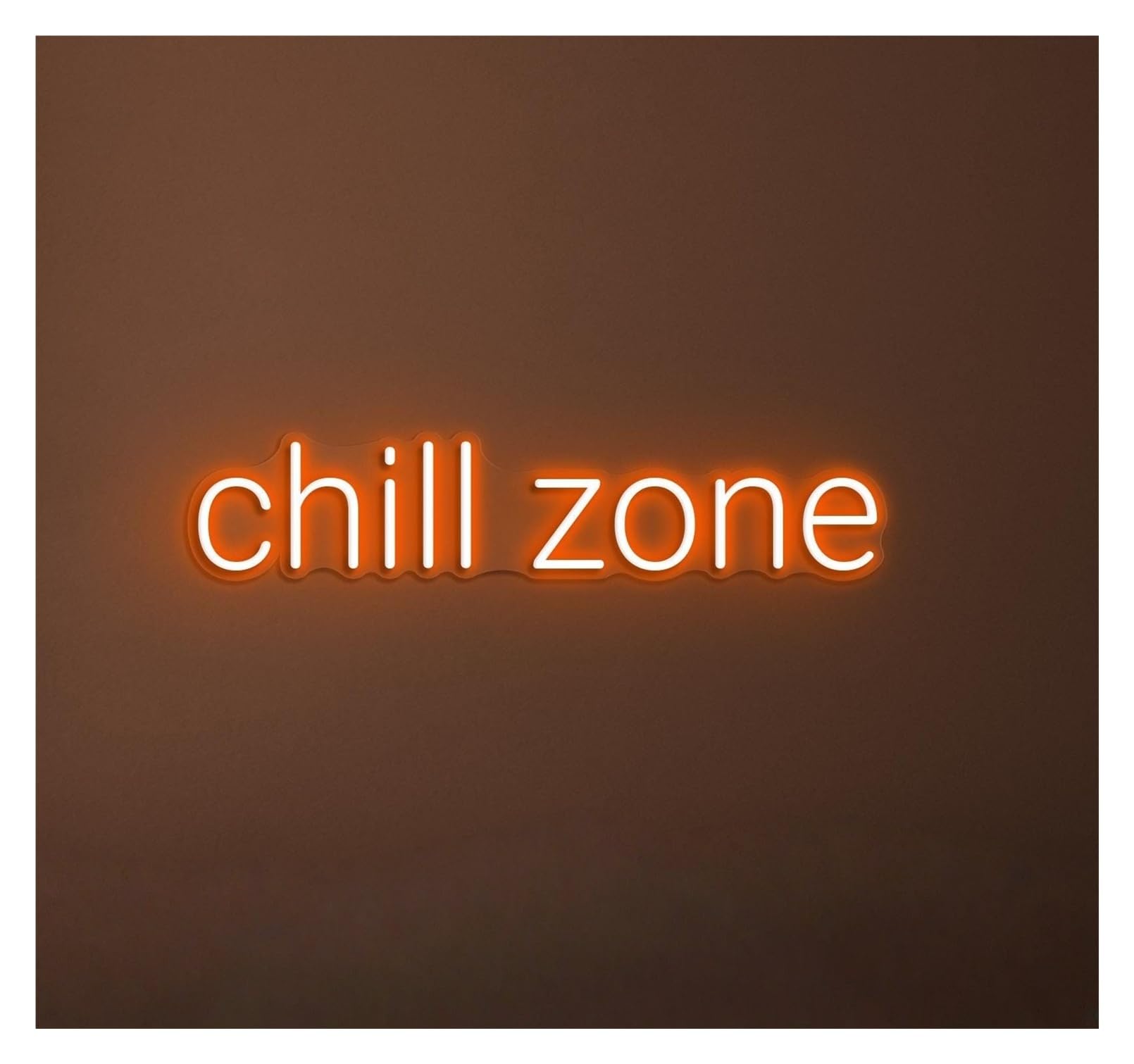 RONGCH Hanging Art Signs Chill Zone Neon Sign Wall Art for Home Bar Pub Decor Storefront Window Display Business Entrance 48cm(Style B)