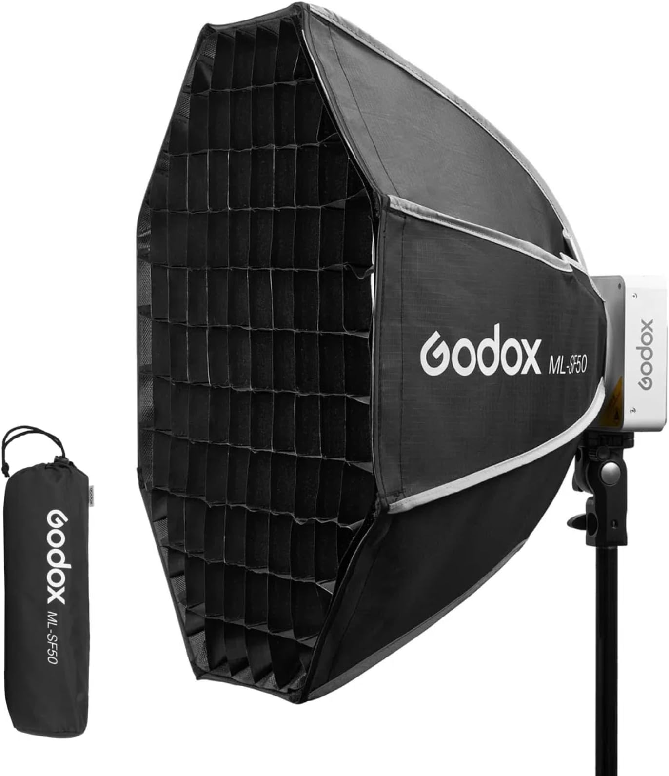 ML-SF50 50cm/19.7'' Honeycomb Grid Octagon Softbox with Godox Mount for ML100Bi ML60IIBi ML60Bi ML60 ML30Bi ML30- Soft Light Effect, Suitable for Studio Photography