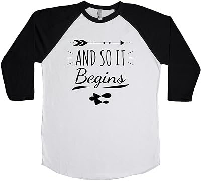 and So It Begins Unisex Baseball Long Sleeve Tee White-Black X-Small