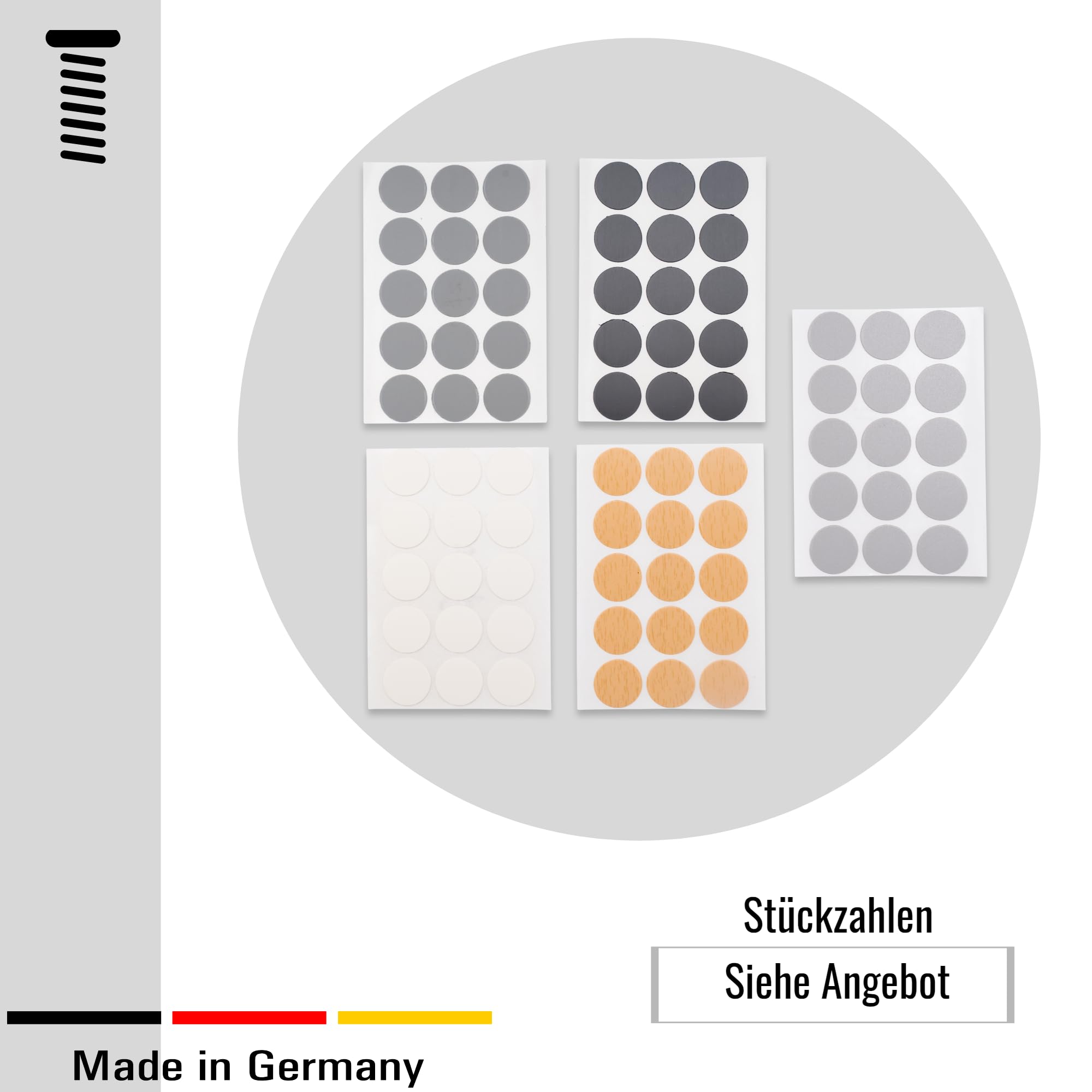 Lot De 100 Cache-vis Blancs Et 580 Autocollants Imperméables Autotaraudeuses Anti Poussière
