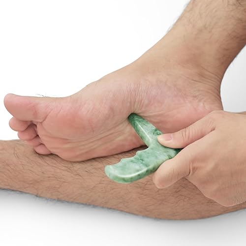 Miniatura 6 de Herramienta de masaje de punto gatillo de piedra de jade, masaje de tejido profundo, herramientas de masaje de acupresión de reflexología para