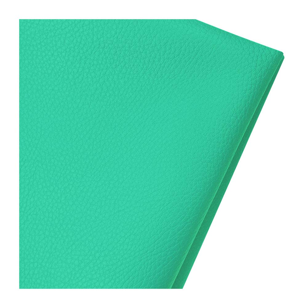 Tessuto in ecopelle per tappezzeria, artigianato, cuscini o oggetti di rivestimento, tessuto in ecopelle al metro, ecopelle, colore verde, 1,6 x 2 m