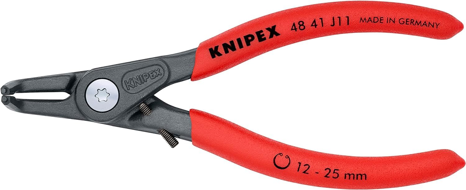KNIPEX Pinza di precisione per anelli di sicurezza per anelli di, 48 41 J11 | sicurezza interni a fori rivestiti in resina
