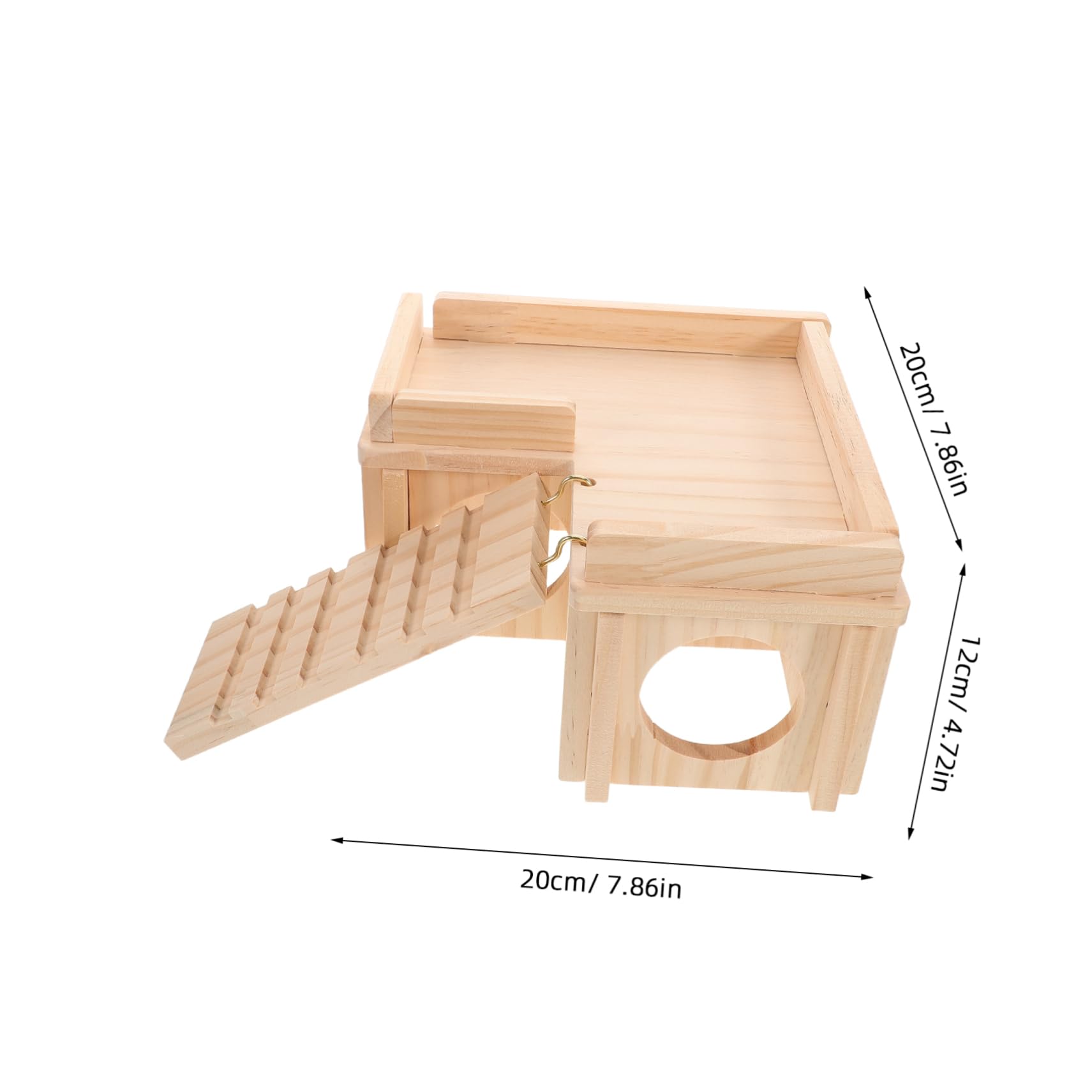 FUTUREORYY Large Bearded Dragon Hideout with Climbing Ramp and Basking Platform Natural Wooden Reptile Habitat Shelter for Terrariums and Lizard Enclosure Accessories - Image 2