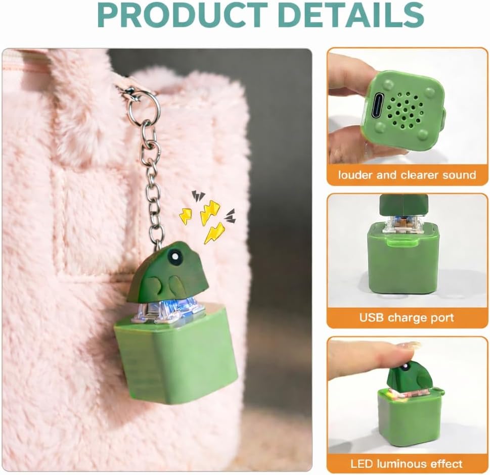 Gag Duck Croak Decompression Keychain, Keyboard Click Toy, Cute Animal Stress Relief Pendant, Key Accessories Gift