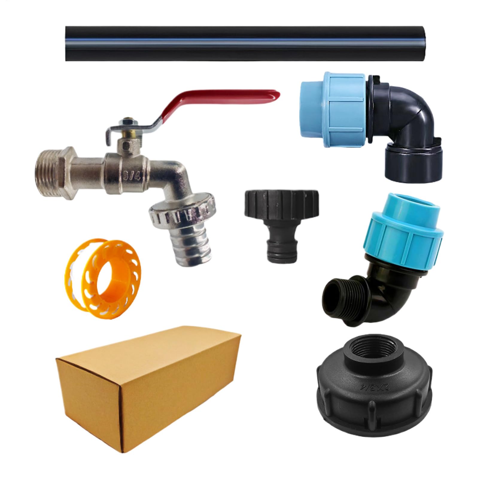 Valve étanche de réservoir et connecteur d'eau robuste anti-fuite 26 cm