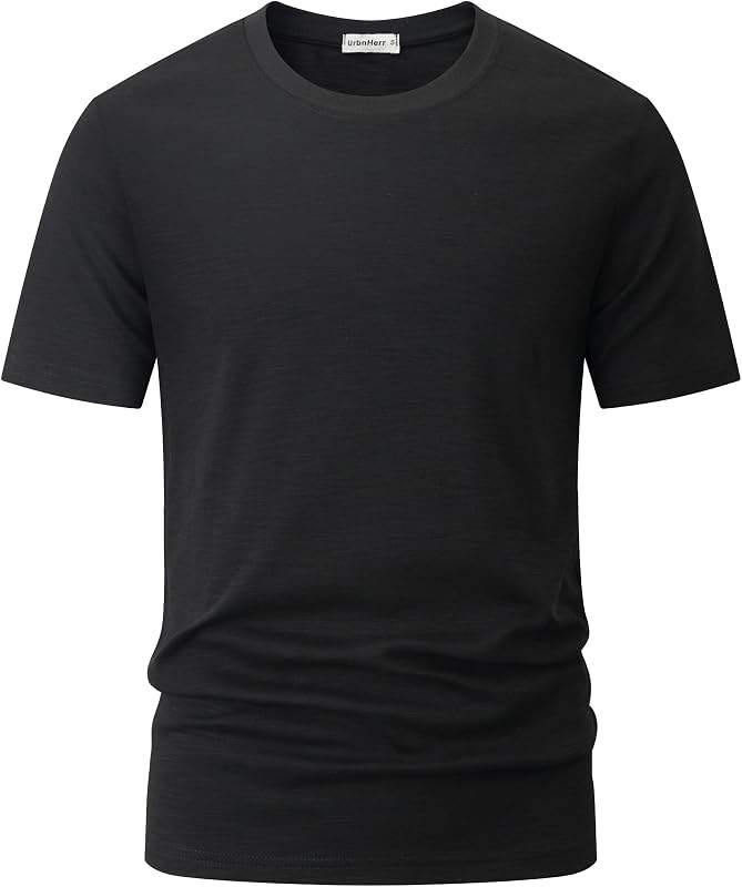 Heavy Cotton T-Shirt Herren (240 GSM) – 100% Baumwolle Slub Jersey – Hochwertiges Basic Shirt Kurzarm – Classic Fit, Blickdicht & Vorgewaschen – Einzigartige Struktur