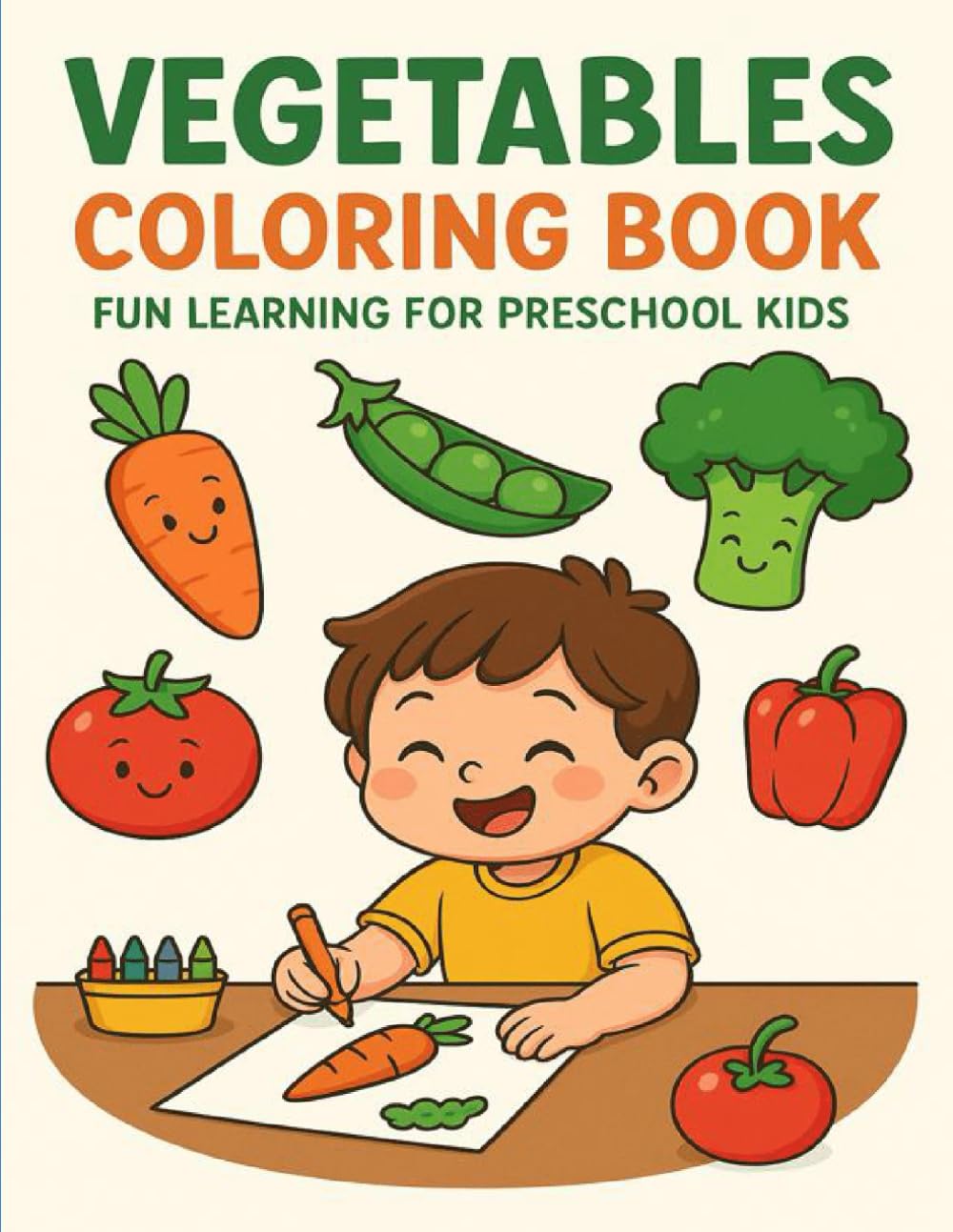 Pre School Coloring Book: Vegetable Coloring Book