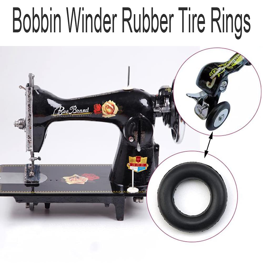 Ventilador De Pie Maquina De Coser Janome 10 Anillos De Goma Para Bobinadora De Bobinas #2460 Para Cantante 29K 29-4 Máquina De Coser Singer Limpiador De Frenos
