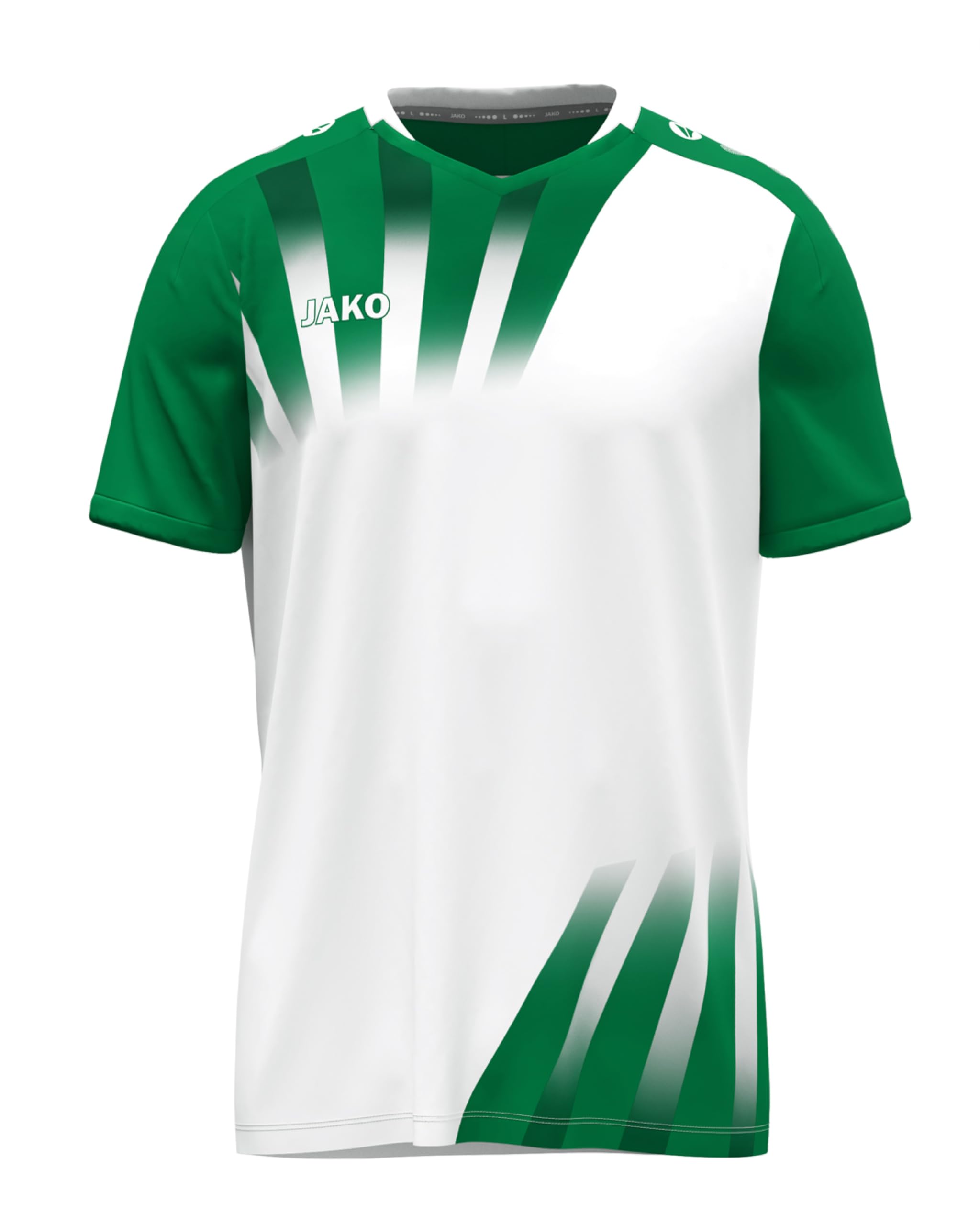 JAKO Unisex-Trikot Vintage Kurzarm – Weiß/Grün, Größe S