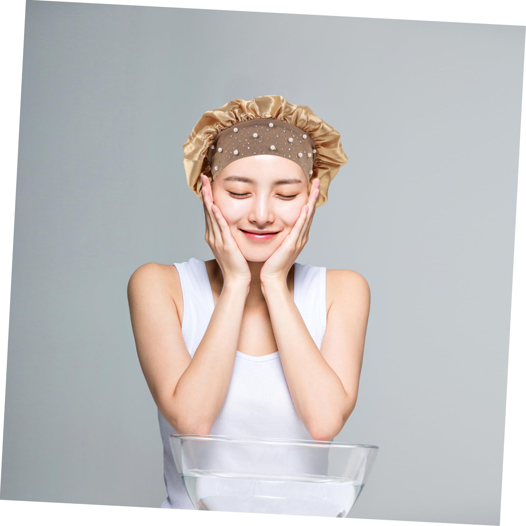 Healeved 6piezas Gorros De Impermeables De Poliéster Para Uso Casa Protección Efectiva Del Cabello Baño Diseño Atractivo y Funcional Para Maquillaje y Limpieza
