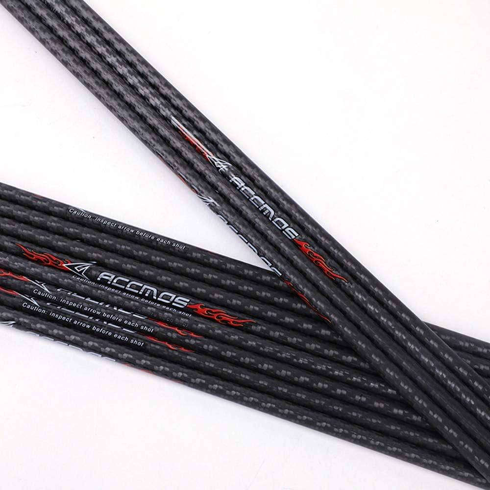 350 Spine Arrow Shaft 25 Inch Arrow Shafts DIY Target Practice Arrow Shafts Hunting Arrow Shaft Carbon Arrow Tube Compound Bow Recurve Bow Adult Youth Archery Indoor Outdoor Shooting