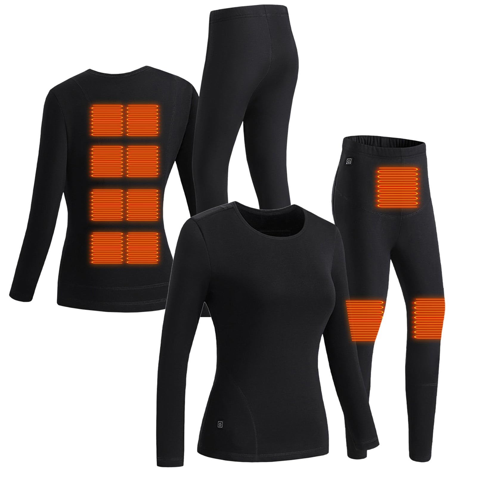 Thermounterwäsche Damen Set Mit Thermounterhose Thermounterhemd Funktionsunterwäsche Leggings Winter Outdoor Thermowäsche Unterwäsche Warm Sport Skiunterwäsche Thermoanzug