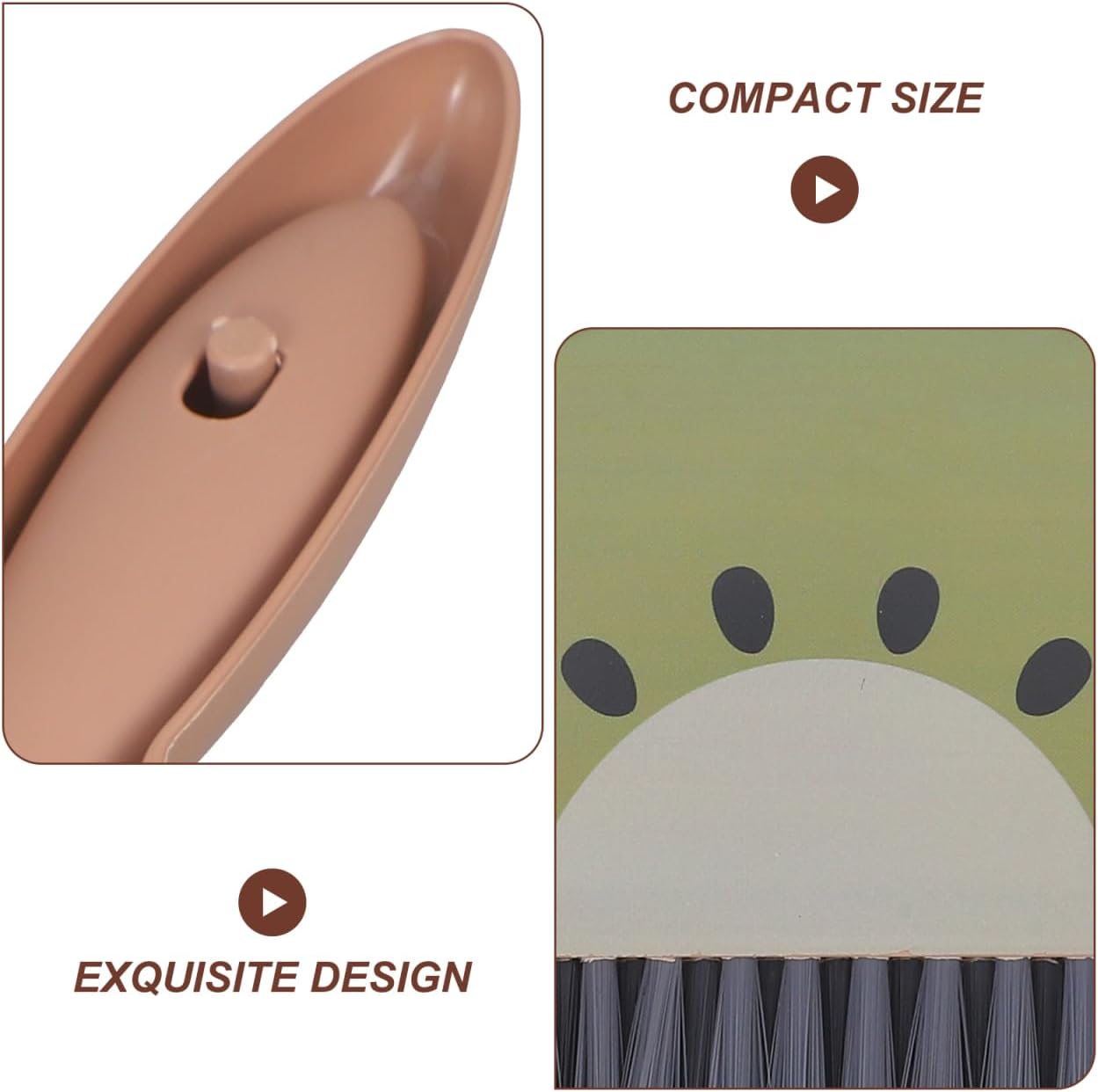 OUNONA Desktop Mini Broom and Mini Dustpan Brown 1 Broom 1 Dustpan