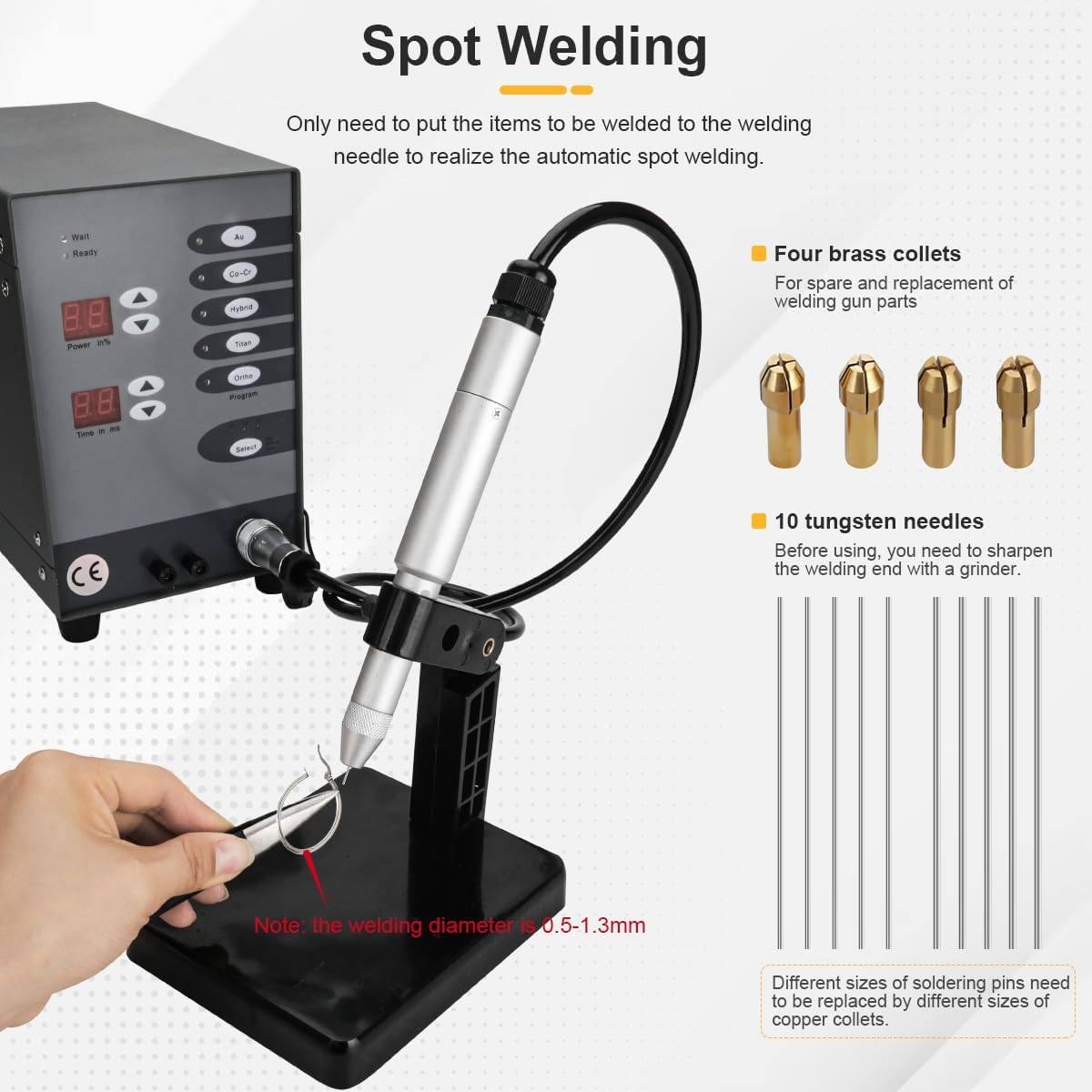 Saldatrice Automatica Ad Arco Ad Argon A Punti CNC, Saldatrice Laser Portatile da 100 W, Kit Saldatore Permanente per Gioielli, Alluminio Dorato Saldabile, Titanio, 50-600 A