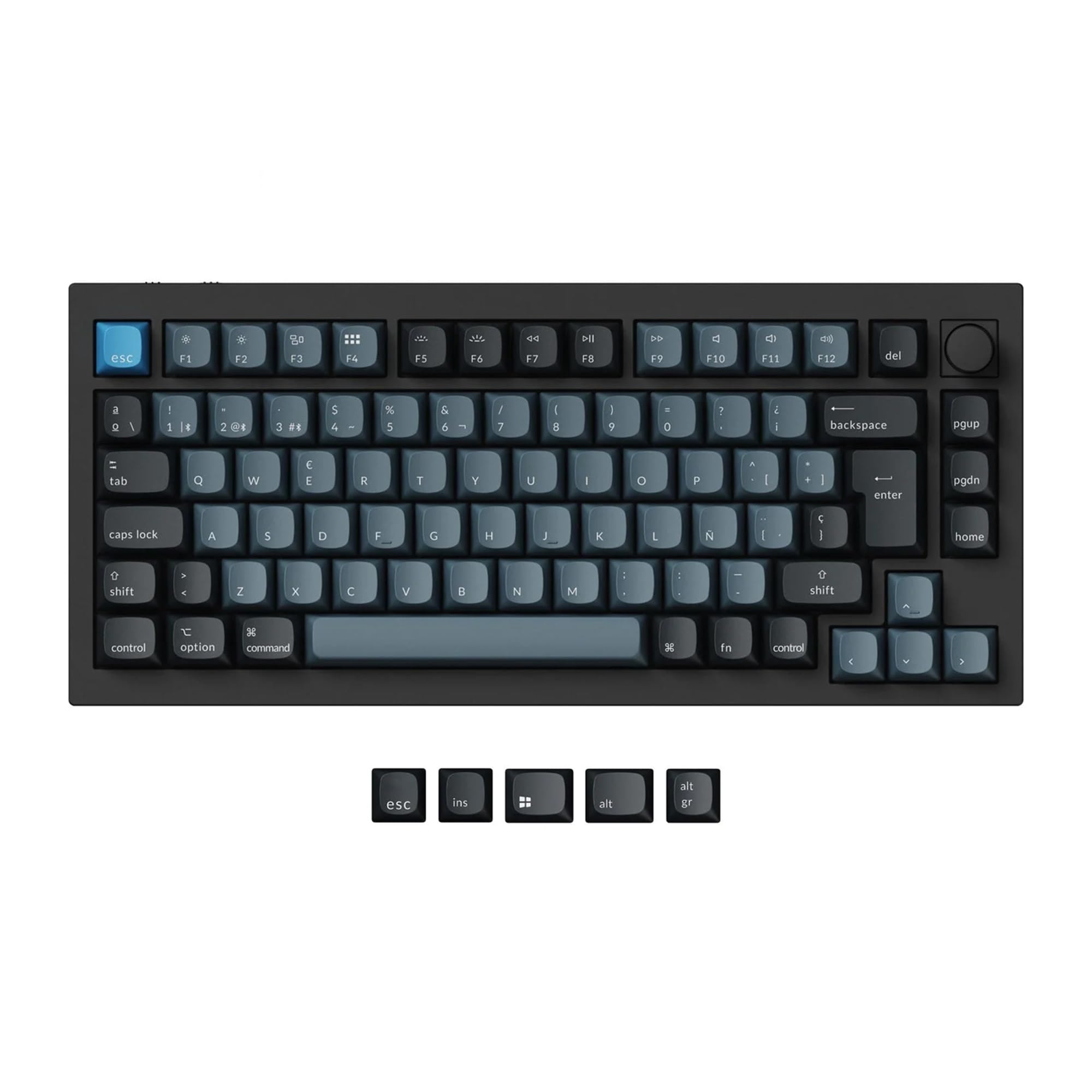 Keychron Q1 Pro kablosuz özel mekanik klavye, %75 QMK/Makro